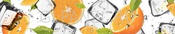 Фартук для кухни - Апельсины лёд