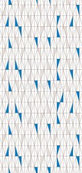 Панель ПВХ 250 х 2700 - Треугольник синий